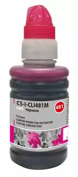 Чернила Cactus CS-I-CLI481M пурпурный фл. 100мл для Canon Pixma TR7540/TR8540/TS6140/TS8140/TS9140