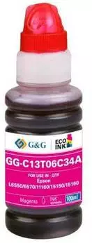 Чернила G&amp;G GG-C13T06C34A №112 пурпурный фл. 100мл для Epson L6550/6570/11160/15150/15160