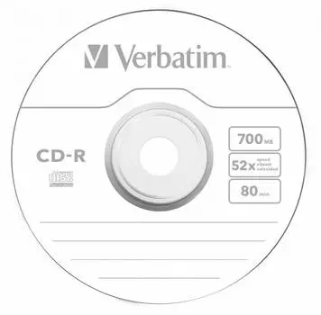 Диск CD-R Verbatim 700Mb 52x (slim case 10шт) (43415)