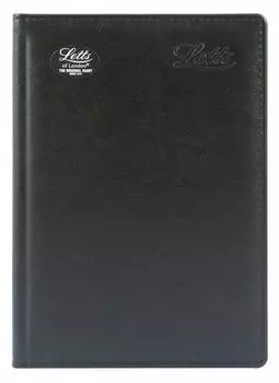 Ежедневник Letts Global De-Luxe, недатированный, черный (22-081449)