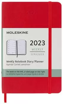 Еженедельник Moleskine Classic Soft WKNT, красный (dsf212wn2)