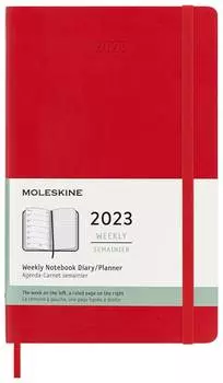Еженедельник Moleskine Classic Soft WKNT, красный (dsf212wn3)