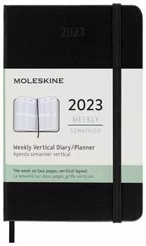 Еженедельник Moleskine Classic WKLY VERTICAL, черный (dhb12wv2)