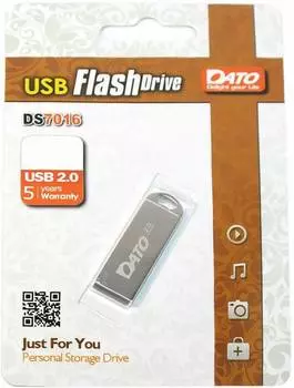 Флешка Dato DS7016 8ГБ USB2.0 серебристый (DS7016-08G)