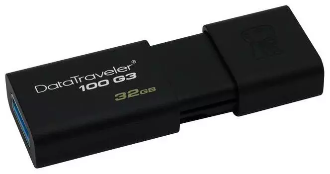 Флешка Kingston DataTraveler 100 G3 32ГБ USB3.0 черный (DT100G3/32GB-YAN)