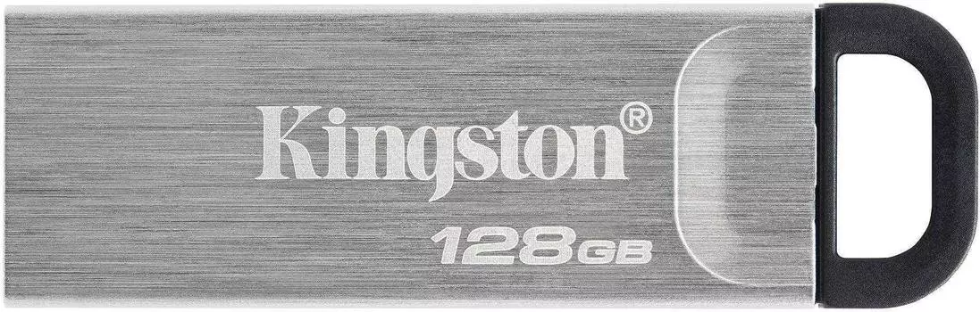 Флешка Kingston DataTraveler Kyson 128ГБ USB3.1 серебристый/черный (DTKN/128GB)