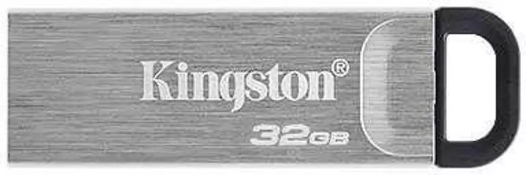 Флешка Kingston DataTraveler Kyson 32ГБ USB3.1 серебристый/черный (DTKN/32GB)