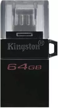 Флешка Kingston DataTraveler microDuo 3 G2 64ГБ USB3.0 черный (DTDUO3G2/64GB)