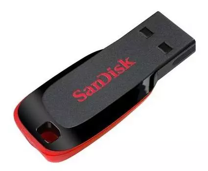 Флешка Sandisk Cruzer Blade 64ГБ USB2.0 черный/красный (SDCZ50-064G-B35)