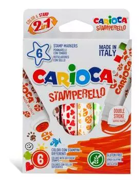 Фломастеры Carioca STAMPERELLO 6цв. (42279)