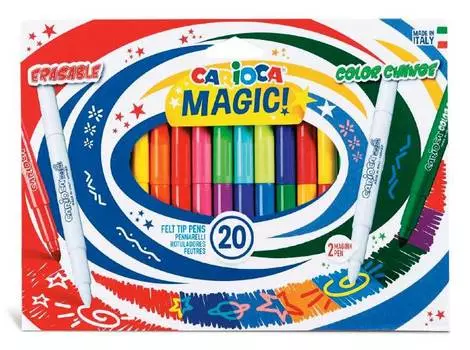 Фломастеры Carioca Stereo magic 20цв. (41369)