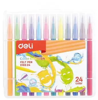 Фломастеры Deli EC10324 24цв.