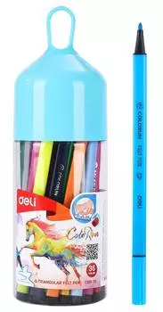 Фломастеры Deli EC10536 36цв.