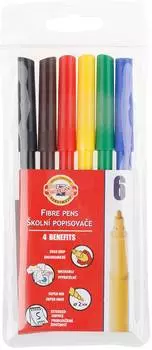 Фломастеры Koh-I-Noor Fish 1002 6цв. (771002JF01TERU)