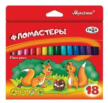Фломастеры Мультики 18цв. (1102657)