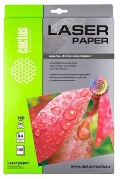 Фотобумага Cactus CS-LPA4160100 A4 160г/м2 100л., белый