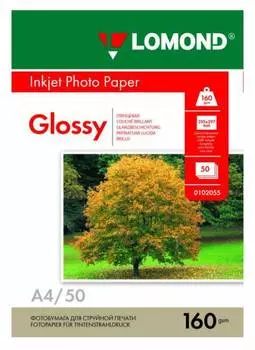 Фотобумага Lomond 0102055 A4 160г/м2 50л., белый
