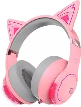Гарнитура игровая Edifier G5BT Cat, розовый/серый