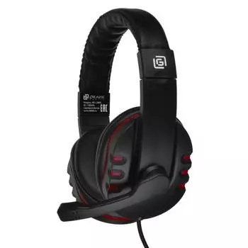 Гарнитура игровая Оклик HS-L380G ABADDON, черный/красный (1100404)