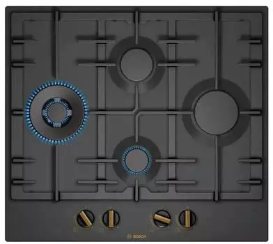 Газовая варочная поверхность Bosch PCI6B3B90R черный
