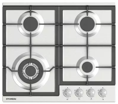Газовая варочная поверхность Hyundai HHG 6436 IX нержавеющая сталь