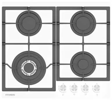Газовая варочная поверхность Hyundai HHG 6436 WG белый