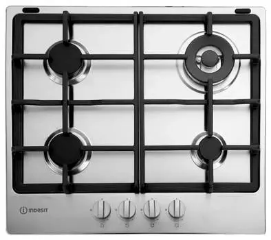 Газовая варочная поверхность Indesit THP 642 IX/I нержавеющая сталь (869991006530)