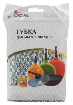 Губка EuroHouse, поролон (упак.:1шт) (4961)
