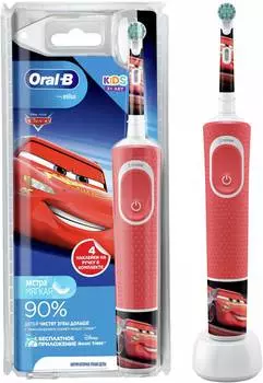 Электрическая зубная щетка Oral-B Cars красный