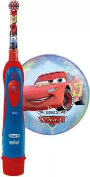 Электрическая зубная щетка Oral-B Power Cars красный/синий (80300245)