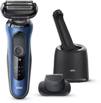 Электробритва Braun Series 6 60-B7200cc + CCR синий/черный (85103000)