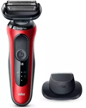 Электробритва Braun Series 6 61-R1200S красный/черный