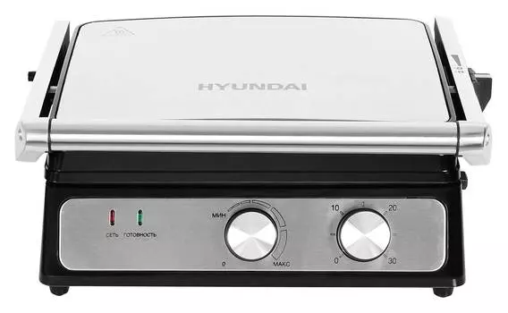 Электрогриль Hyundai HYG-2040 серебристый