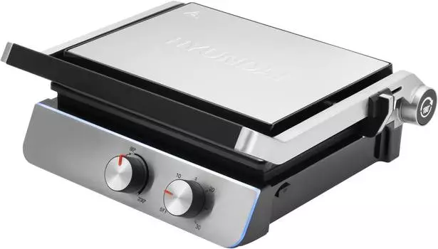 Электрогриль Hyundai HYG-4046 черный/серебристый