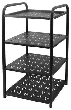 Этажерка Исток Принт 320x440x780мм 4яр. черный