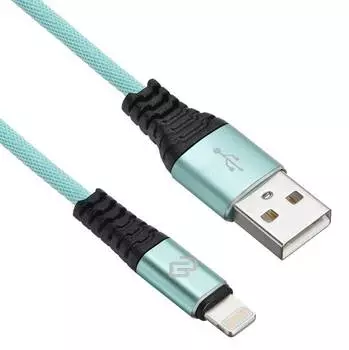 Кабель Digma USB (m)-Lightning (m) 1.2м (light-1.2m-braided-gr)