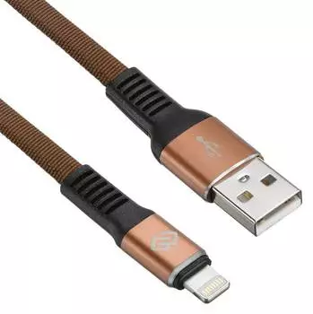 Кабель Digma USB (m)-Lightning (m) 1.2м (light-1.2m-flat-br)