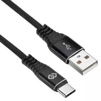 Кабель Digma USB (m)-USB Type-C (m) 2м (type-c-2m-braided-blk)