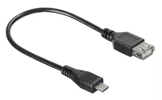 Кабель OTG Buro USB A(f)-micro USB B (m) 0.2м