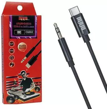 Кабель-переходник CQ002 A2503 USB Type-C (m)/Jack 3.5 (m), 1м.