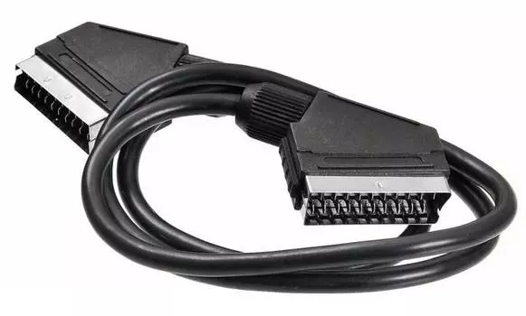 Кабель соединительный Buro BSC001-B-1 SCART (m)/SCART (m), 1м.