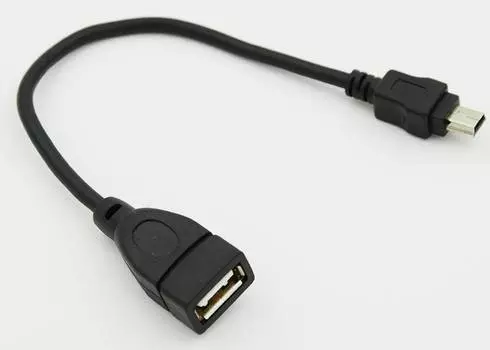 Кабель USB (f)-mini USB (m) 0.2м
