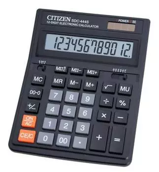 Калькулятор бухгалтерский Citizen SDC-444S черный