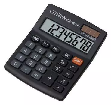 Калькулятор бухгалтерский Citizen SDC-805BN черный