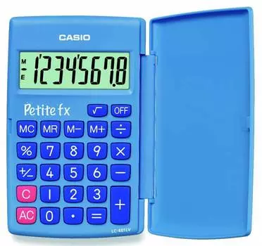 Калькулятор карманный Casio LC-401LV-BU-W-A-EP голубой