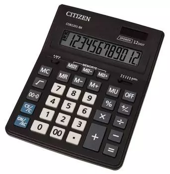 Калькулятор настольный Citizen CDB1201BK черный