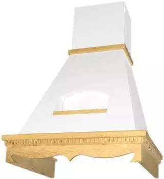 Каминная вытяжка Elikor Бельведер 60П-650-П3Д бежевый/дуб неокрашенный (кв ii м-650-60-318)