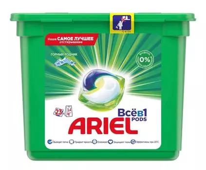 Капсулы для стирки Ariel Горный родник 3в1