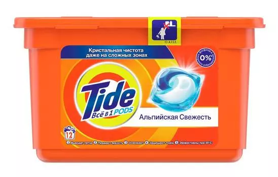 Капсулы для стирки Tide Альпийская свежесть 3в1 (81510102)