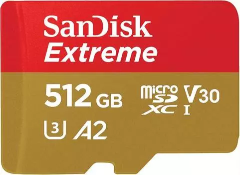 Карта памяти microSD 512ГБ Class10 Sandisk Extreme (sdsqxa1-512g-gn6ma)